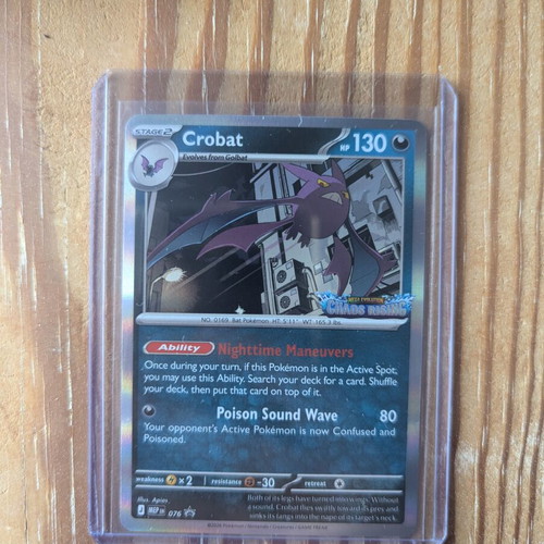 Crobat 076 MEP Pre Release Stamped Promo Chaos Rising near mint