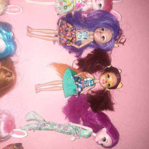 Enchantimals dolls Mattel used, pack of 9