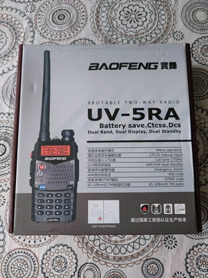 Baofeng UV-5RA wireless transceiver new with 1800mAh Li-Ion battery