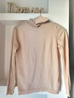 Zara turtleneck used pink nude size S