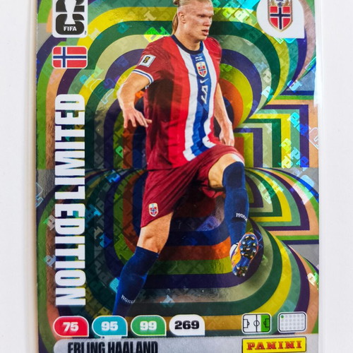 Panini World Cup Adrenalyn XL Limited Edition Hologram Erling Haaland card new