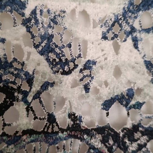 Leonard's blouse like new, size L, lace and rhinestones