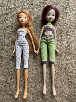 Winx Club original dolls, missing shoes and wings
