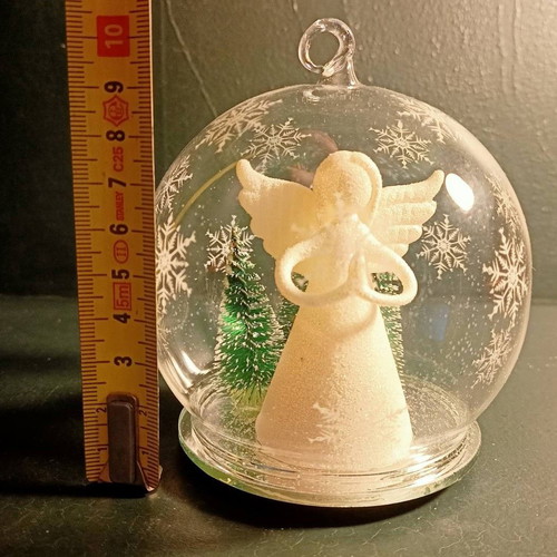 Large Glass Christmas Ball with Lighting like new