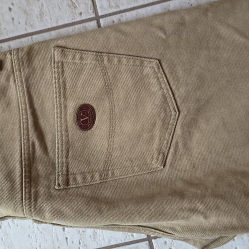 Τζιν Valentino μπεζ, straight relaxed fit, σαν καινούργιο