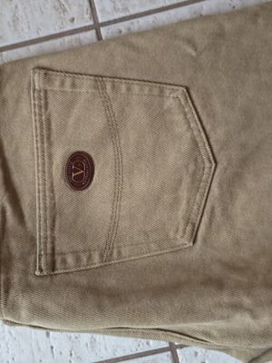 Τζιν Valentino μπεζ, straight relaxed fit, σαν καινούργιο