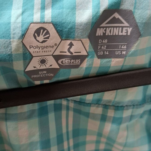 McKinley women's shirt used, turquoise, medium size