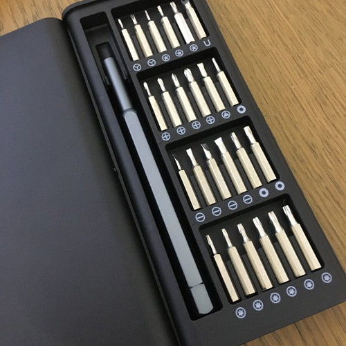 Precision screwdriver set with 24 bits, new