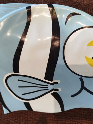 Silicone swimming cap fish design like new