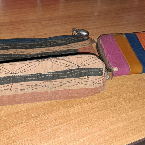 Handbags used with wear, set of two