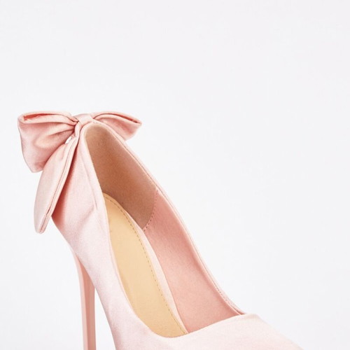 Satinette Heels Pink Pumps Size 38 New