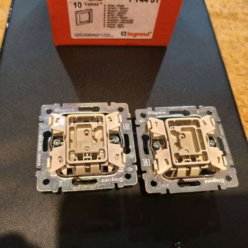 Legrand switches new, 1 double button, 2 single button