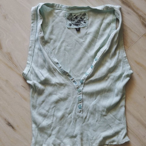 Ed Hardy vintage tank top women's XS turquoise like new