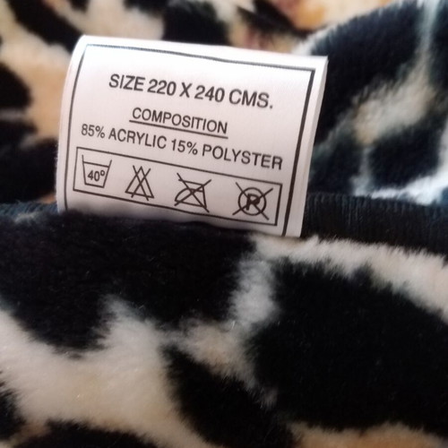 Leopard print double blanket like new