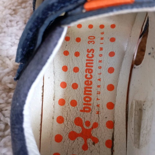 Biomecanics casual sandals used, size 30, blue and orange