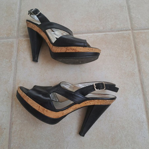 Rollini leather sandals used, size 37, black