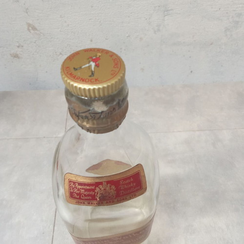 Johnny Walker whisky bottle used, collectible from 1960s