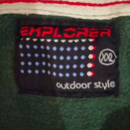 Explorer long sleeve hoodie sweatshirt like new, green, XXL