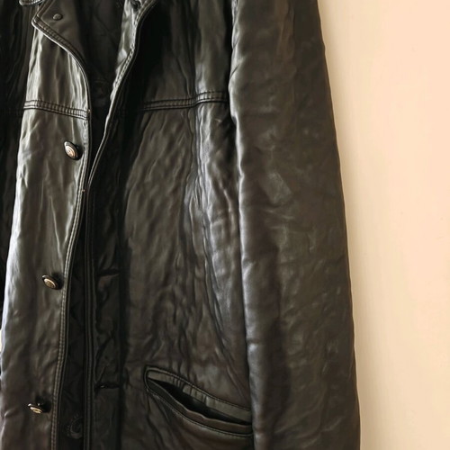 Men's leather jacket vintage 90s from Italy like new, black