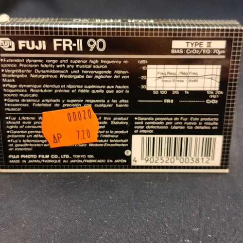 Fuji FR-II 90 chrome audio cassette like new