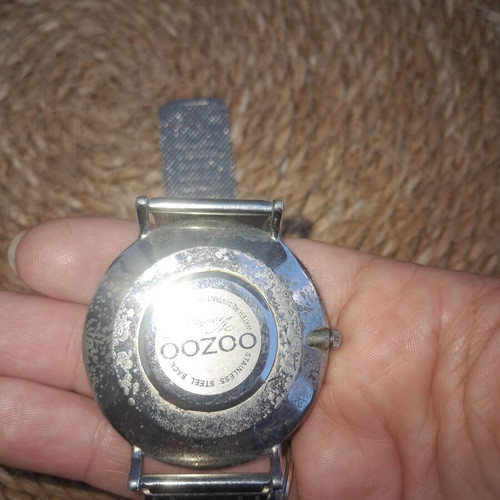 Oozoo silver wristwatch with adjustable strap