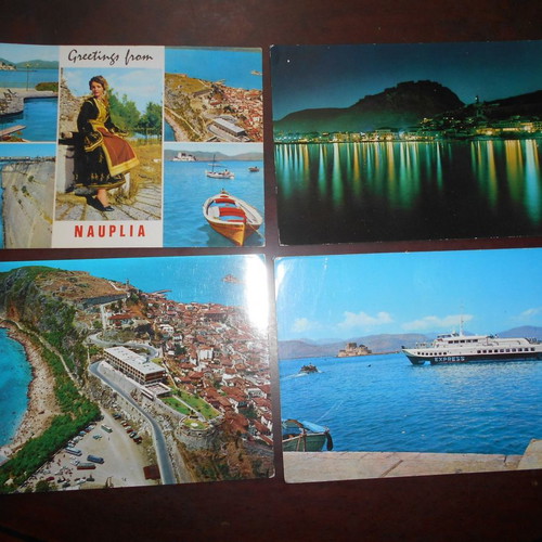 Nafplio postcards used, pack of 16, 1960s