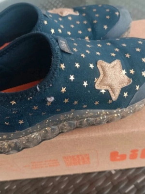 Bibi Roller Celebration kids sneakers size 33 like new, blue with gold stars
