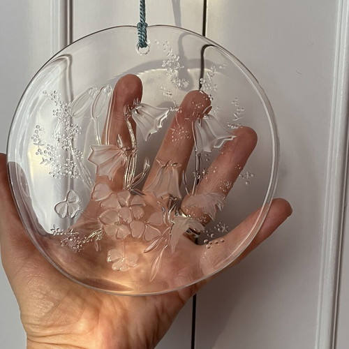 Vintage Wiesengrund crystal suncatcher, 15cm, Germany