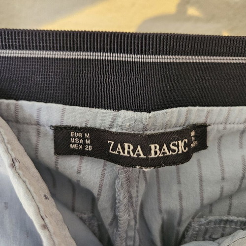 Zara Basic Blue Stretch Pants like new
