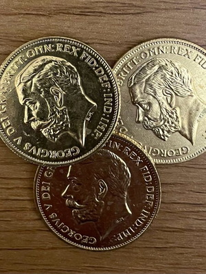 Επιχρυσωμένο Δίλιρο Αγγλίας 2 Pounds Γεώργιος V καινούργιο
