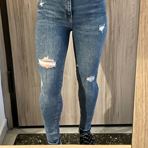 Pull & Bear high waist skinny jeans like new, blue, size S