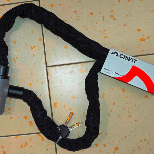 Crivit bicycle lock with combination chain, 117 cm