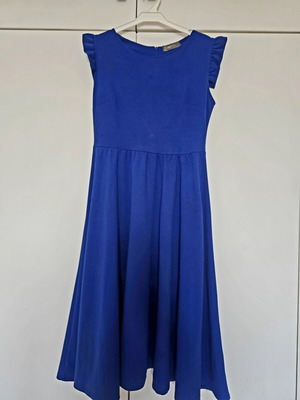 Royal Blue Ruffle Midi Dress like new, size S