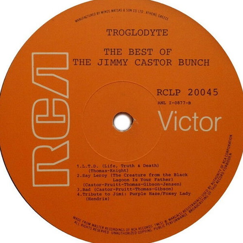 Troglodyte The Best Of The Jimmy Castor Bunch vinyl used, R&B Soul