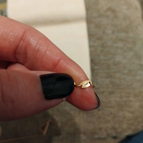 Pendant rose gold 585 with black zircon stones like new