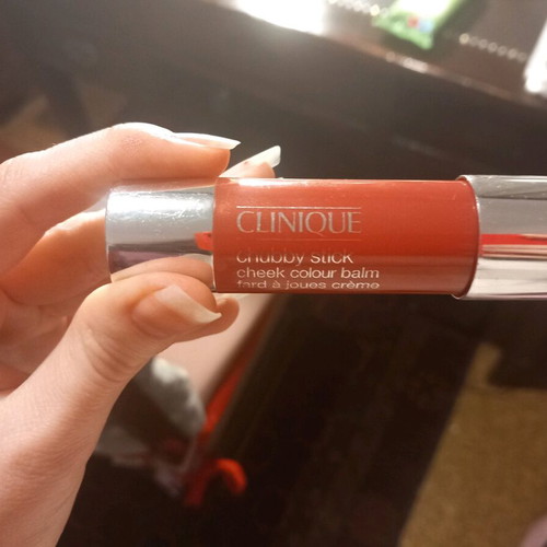 Clinique stick blush used, shade Roly poly rosy