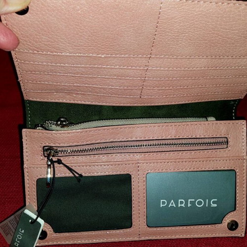 Parfois women's wallet new with unique design and decorative stitching