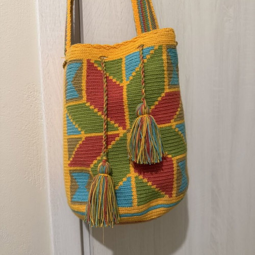 Wayuu Colombian handmade bag used, crossbody