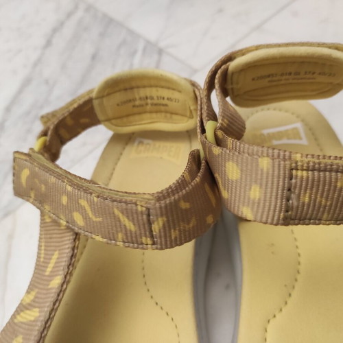 Camper Oruga Up women's sporty flatform sandals like new, yellow, size 37