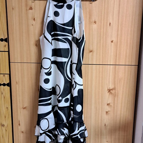Dress and jacket set like new, black and white, XL