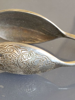 Λαβίδα για σαλάτα μεταχειρισμένη ρετρό, Silver Plate, μήκους 21,5 εκ
