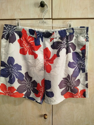 Times Performance Man Swimwear XL like new, white multicolor