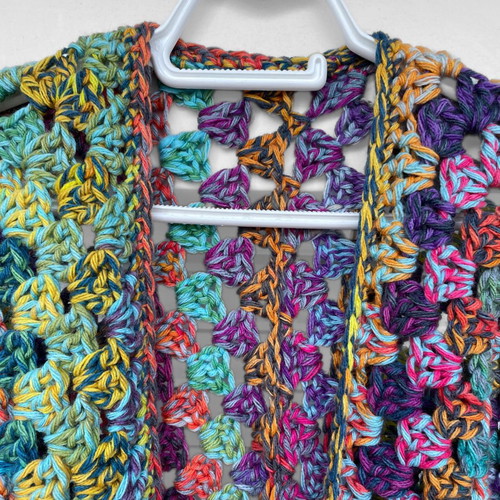 Handmade Cropped Cardigan colorful, new, sizes S or M
