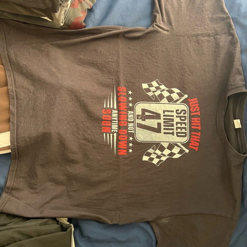 T-shirt Tae Fruit of the Loom used, size XXL, black with old school print