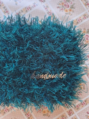 Exclusive handmade fur clutch bag new, emerald color