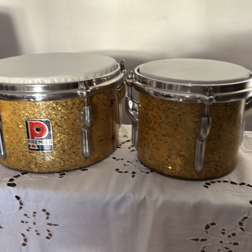 Premier Bongos 6” and 8” Gold Sparkle like new