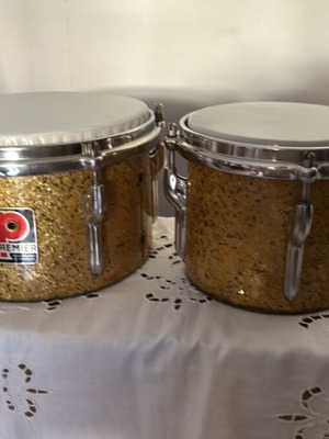 Premier Μπονγκός 6” και 8” Gold Sparkle σαν καινούργιο