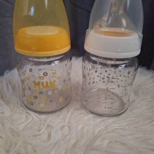 NUK First Choice Plus glass baby bottles pack of 2, 0-6 months, 120ml like new