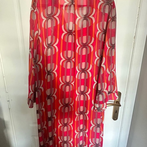 Glow caftan dress semi-closed like new, orange