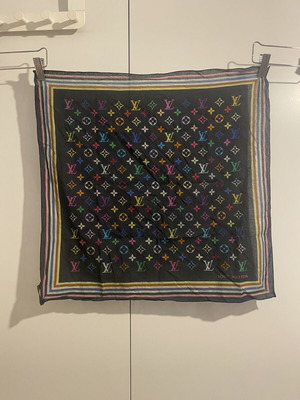 Louis Vuitton Monogram Multicolore Scarf 100% Cotton like new